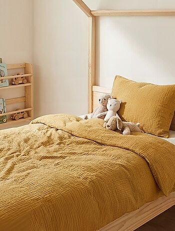 Parure de lit 1 personne (140 x 200cm) en gaze de coton - Kiabi Home
