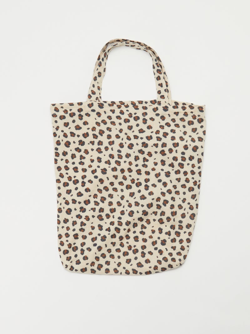 Parure de lit 1 personne (140 x 200cm) en gaze de coton - Kiabi Home Léopard - Kiabi