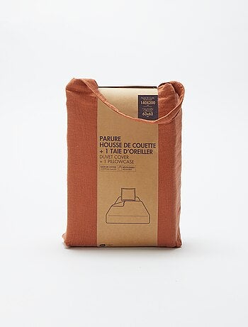 Parure de lit 1 personne (140 x 200cm) en gaze de coton - Kiabi Home