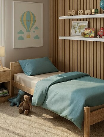 Parure de lit 1 personne (140 x 200cm) en gaze de coton - Kiabi Home