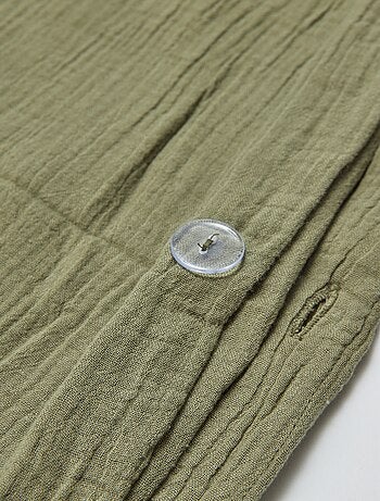 Parure de lit 1 personne (140 x 200cm) en gaze de coton - Kiabi Home