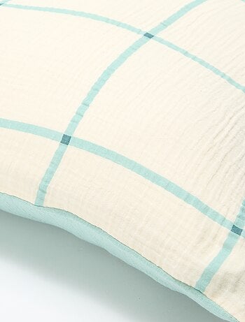 Parure de lit 1 personne 140 x 200cm en gaze de coton
