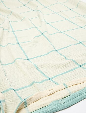 Parure de lit 1 personne 140 x 200cm en gaze de coton