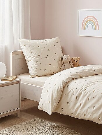 Parure de lit 1 personne 140x200 cm en coton