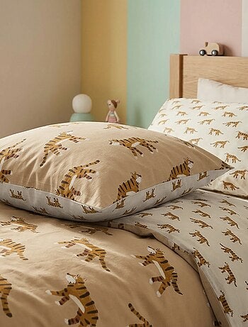Parure de lit 1 personne 140x200 cm en coton
