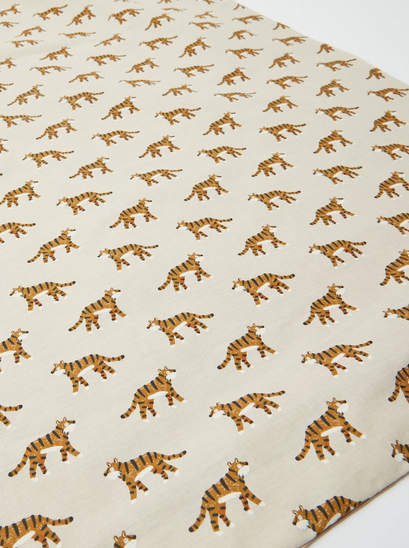 Parure de lit 1 personne 140x200 cm en coton Beige - Kiabi