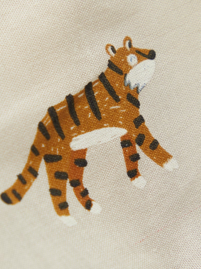 Parure de lit 1 personne 140x200 cm en coton Beige - Kiabi