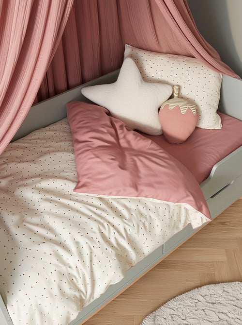 Parure de lit 1 personne 140x200 cm en coton - Kiabi Parure de lit 1 personne 140x200 cm en coton - Kiabi