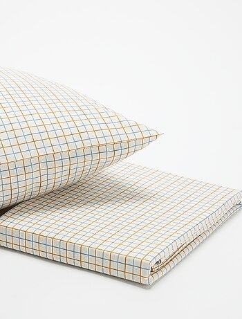 Parure de lit 1 personne 140x200 cm en coton