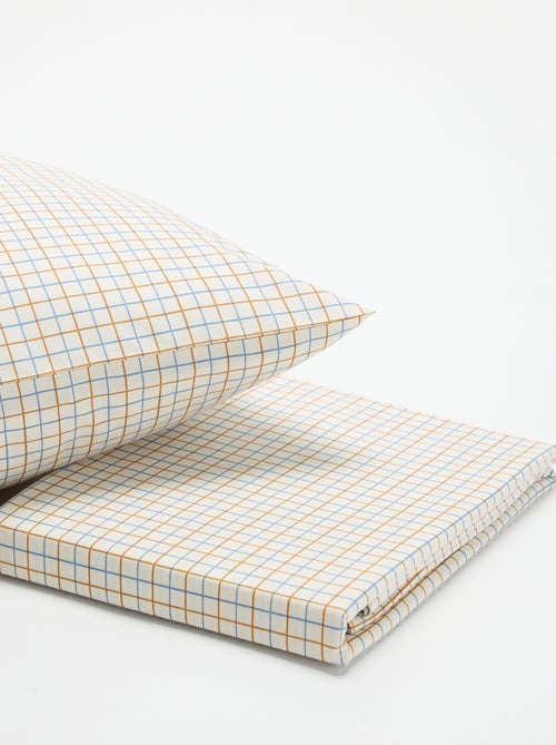 Parure de lit 1 personne 140x200 cm en coton - Kiabi