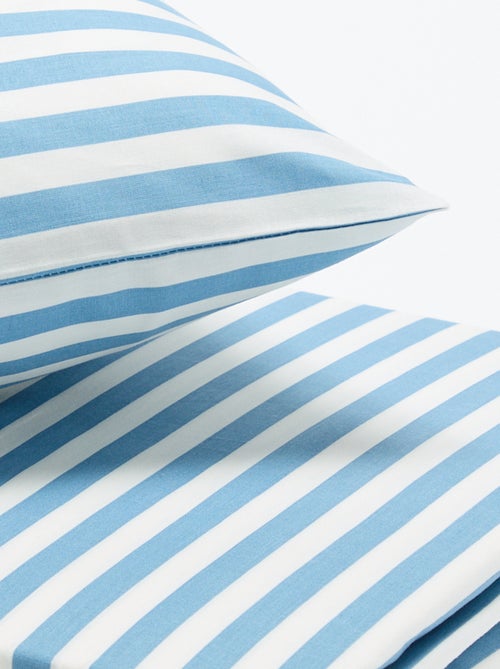 Parure de lit 1 personne 140x200 cm en coton - Kiabi Parure de lit 1 personne 140x200 cm en coton - Kiabi