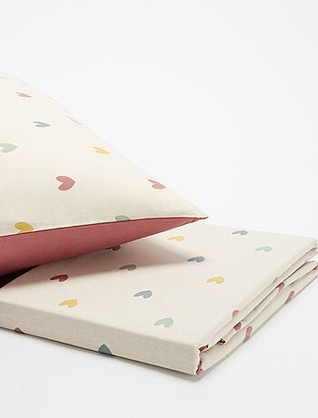 Parure de lit 1 personne 140x200 cm en coton