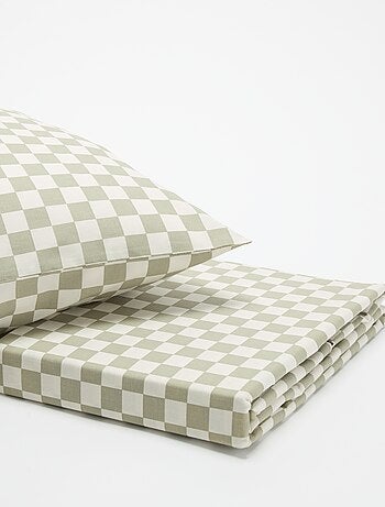 Parure de lit 1 personne 140x200 cm en coton