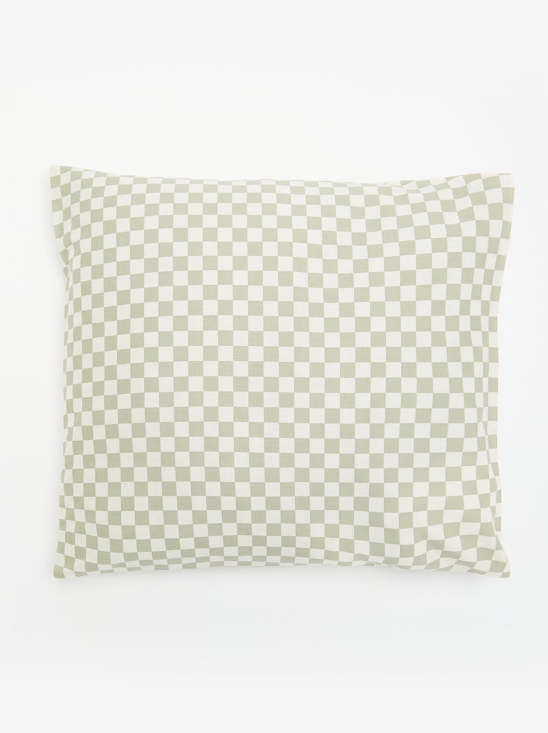 Parure de lit 1 personne 140x200 cm en coton Vert - Kiabi
