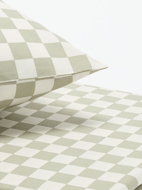 Parure de lit 1 personne 140x200 cm en coton - Kiabi Parure de lit 1 personne 140x200 cm en coton - Kiabi