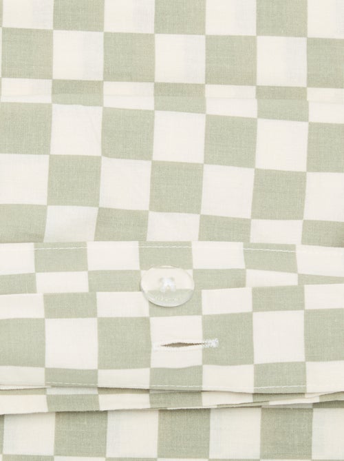 Parure de lit 1 personne 140x200 cm en coton - Kiabi Parure de lit 1 personne 140x200 cm en coton - Kiabi