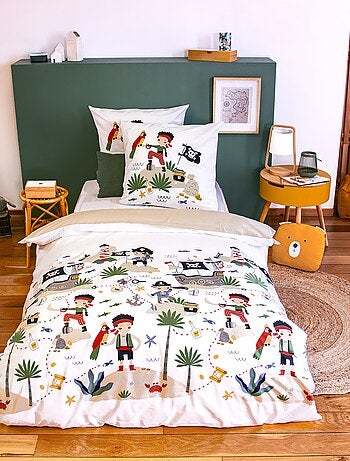 Parure de lit 1 personne 2 pièces - 1 housse de couette + 1 taie d'oreiller