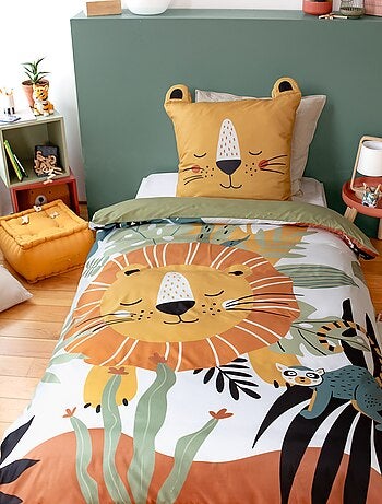 Parure de lit 1 personne 2 pièces : housse de couette + taie d'oreiller