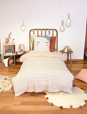 Parure de lit 1 personne 2 pièces : housse de couette + taie d'oreiller