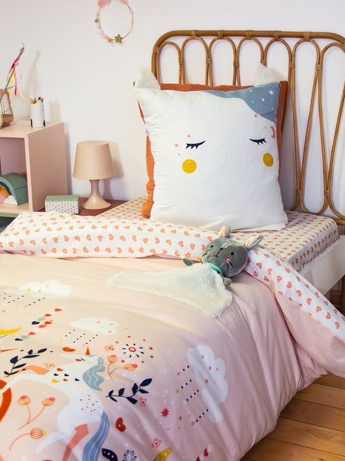 Parure de lit 1 personne 2 pièces : housse de couette + taie d'oreiller - Kiabi