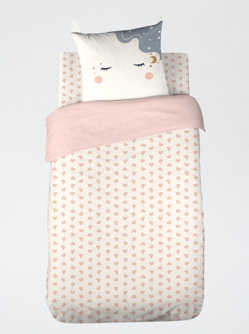 Parure de lit 1 personne 2 pièces : housse de couette + taie d'oreiller - Kiabi