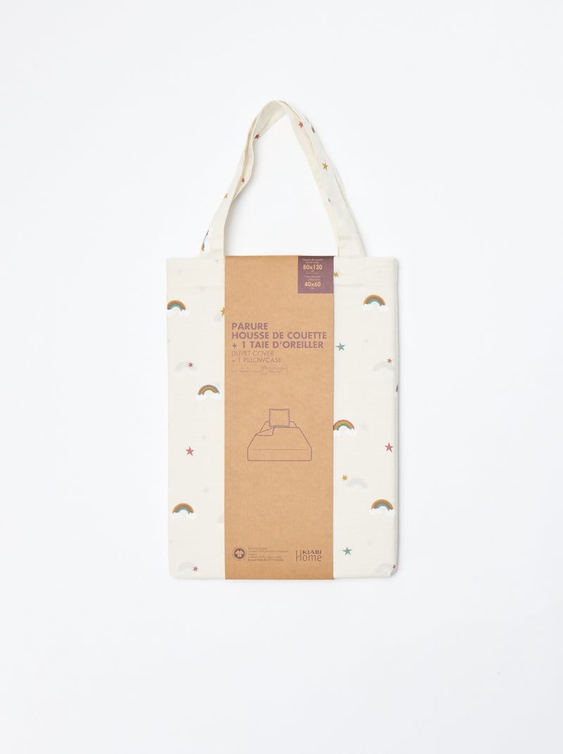 Parure de lit 1 personne 80 x 120cm - Kiabi Home Beige - Kiabi