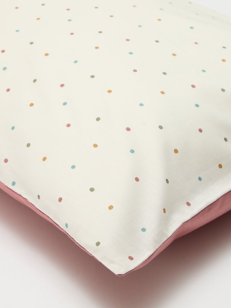 Parure de lit 1 personne (80x120cm) - Kiabi Home Beige à pois - Kiabi