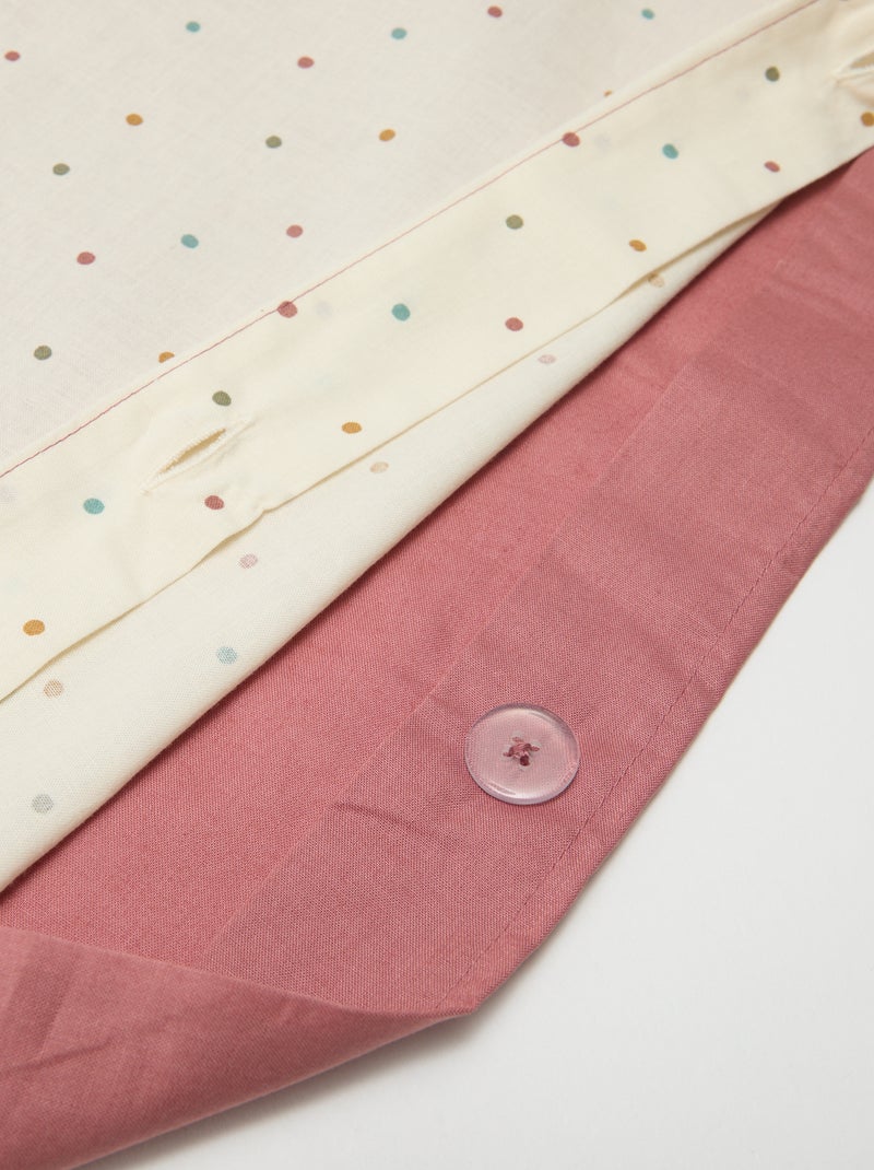 Parure de lit 1 personne (80x120cm) - Kiabi Home Beige à pois - Kiabi