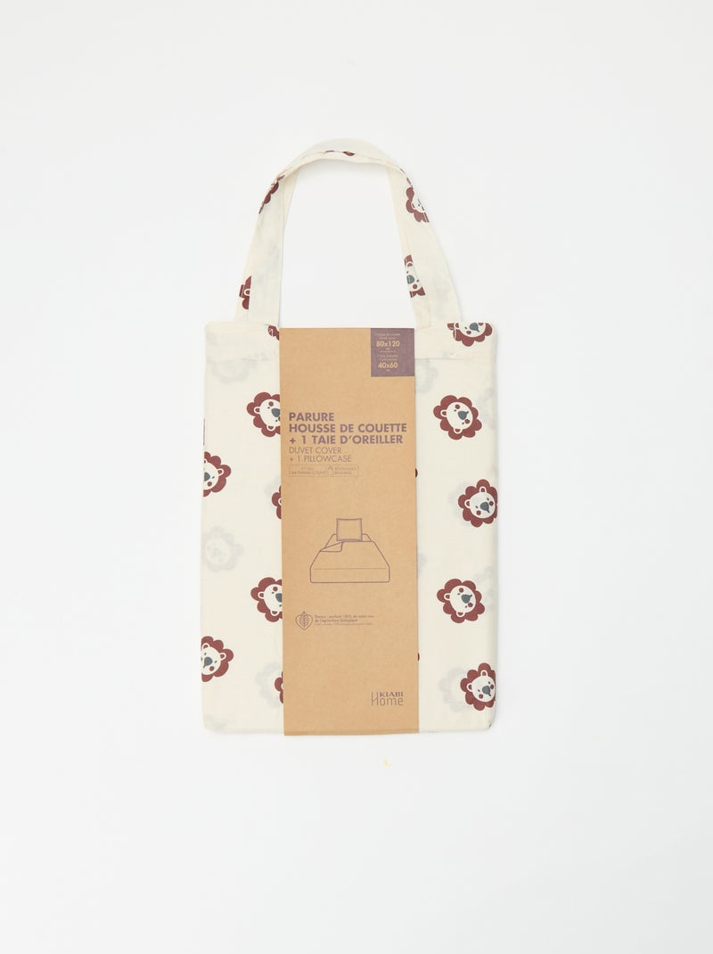 Parure de lit 1 personne (80x120cm) - Kiabi Home Beige - Kiabi