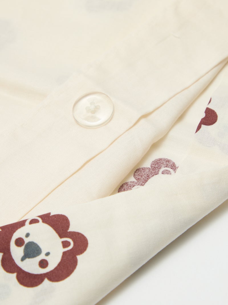 Parure de lit 1 personne (80x120cm) - Kiabi Home Beige - Kiabi