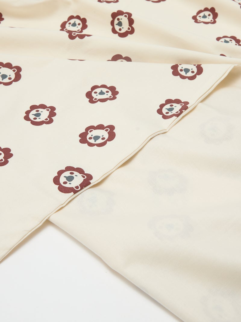 Parure de lit 1 personne (80x120cm) - Kiabi Home Beige - Kiabi