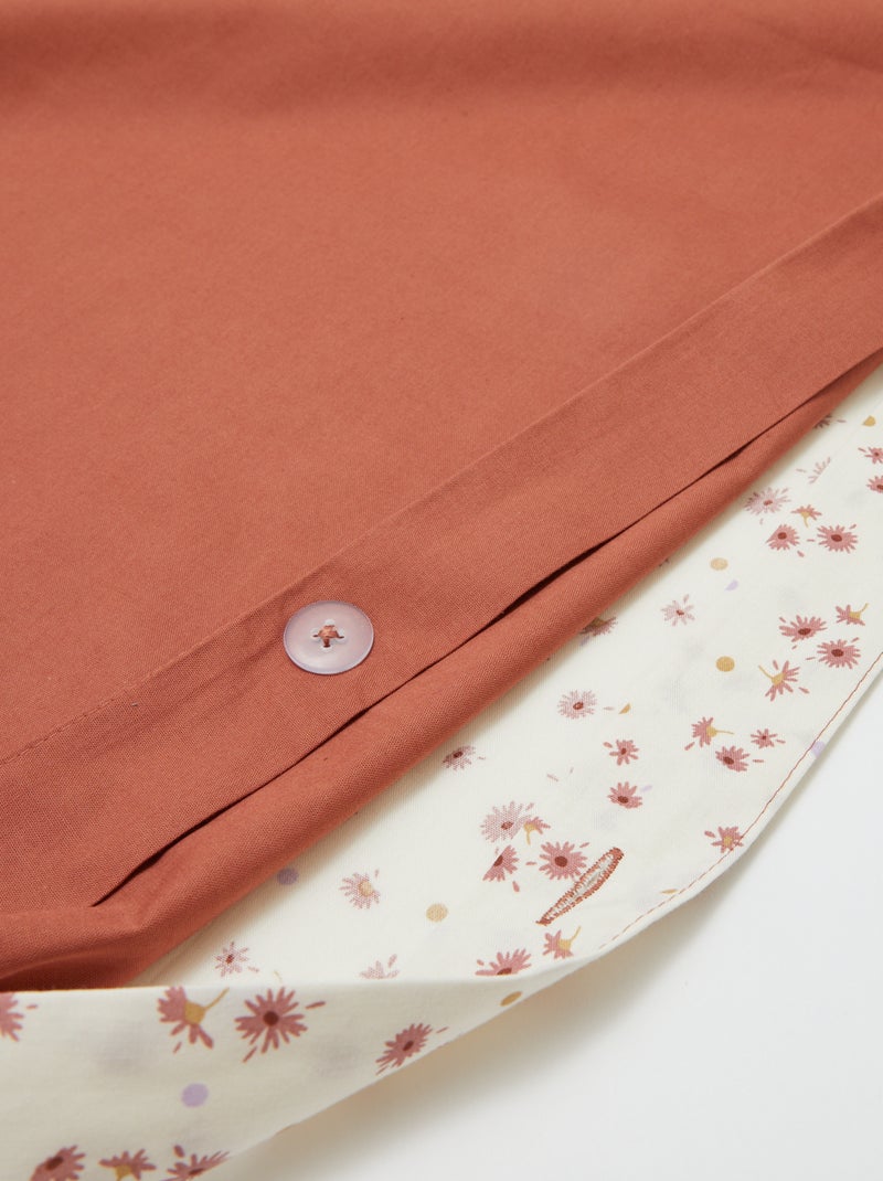 Parure de lit 1 personne (80x120cm) - Kiabi Home Beige/rose - Kiabi