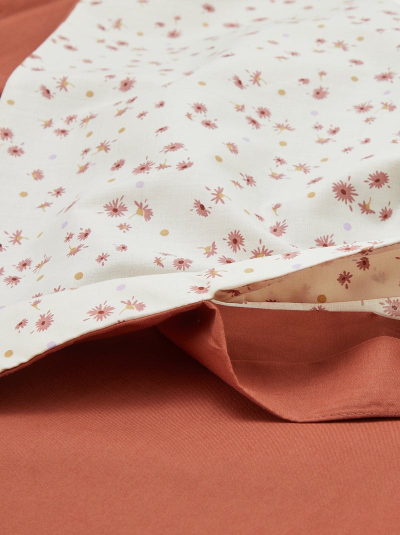 Parure de lit 1 personne (80x120cm) - Kiabi Home Beige/rose - Kiabi