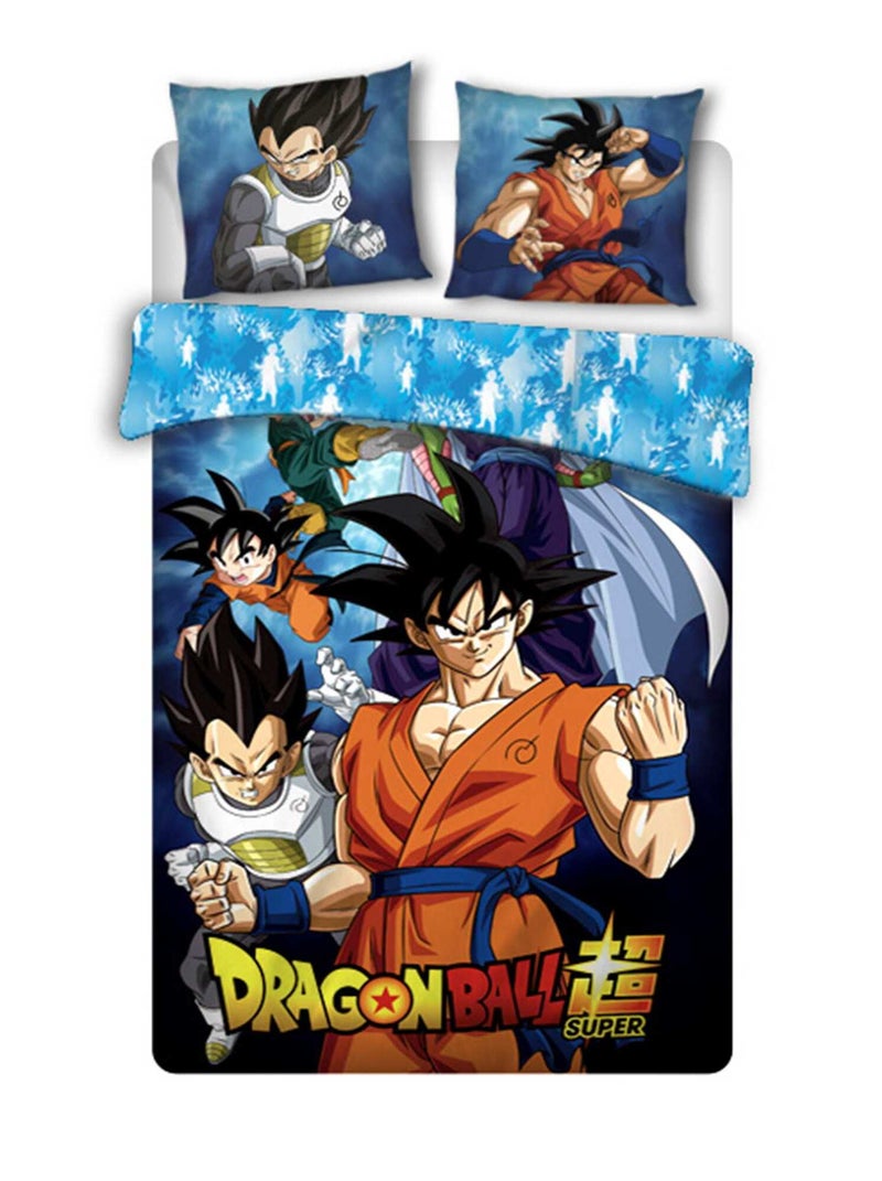 Parure de lit 1 personne 'Dragon Ball' bleu - Kiabi