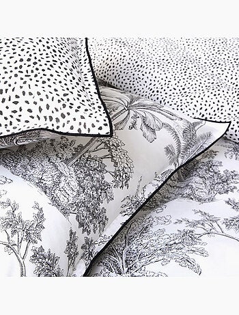 Parure de lit 1 personne 'FAUVE' coton imprimé jungle réversible 140 x 200 - Future Home