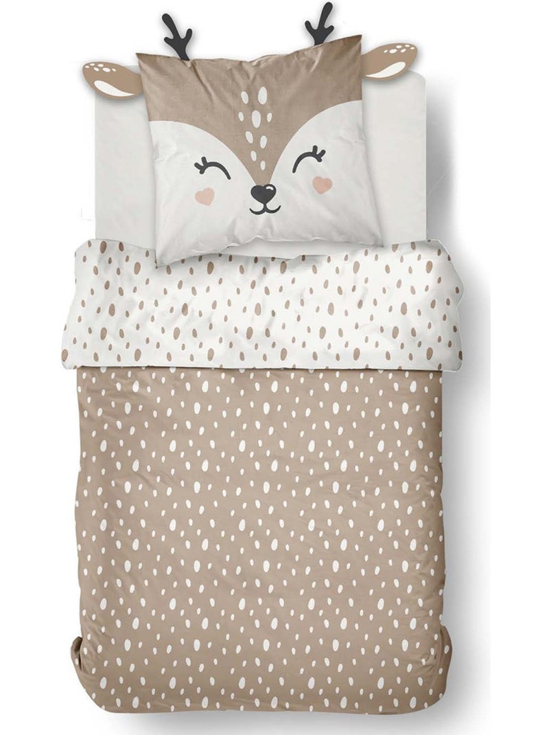 Parure de lit 1 personne FUNNY Marron - Kiabi