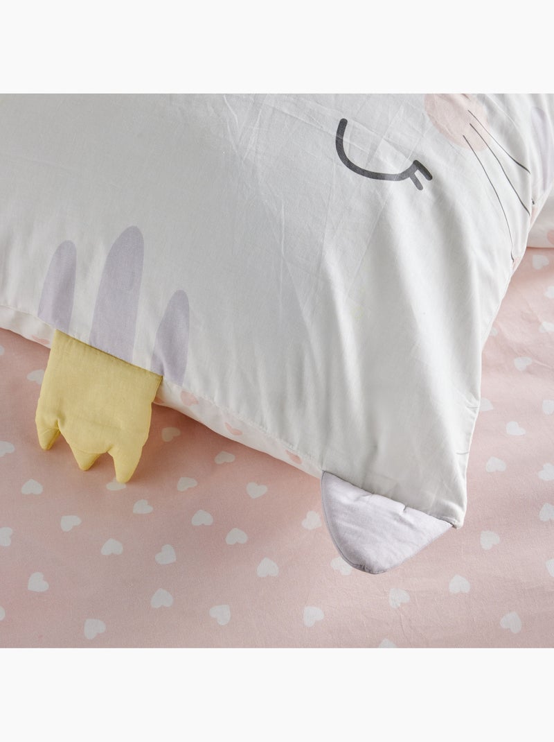 Parure de lit 1 personne FUNNY Rose - Kiabi