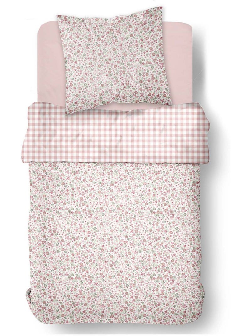Parure de lit 1 personne HAPPY Rose - Kiabi