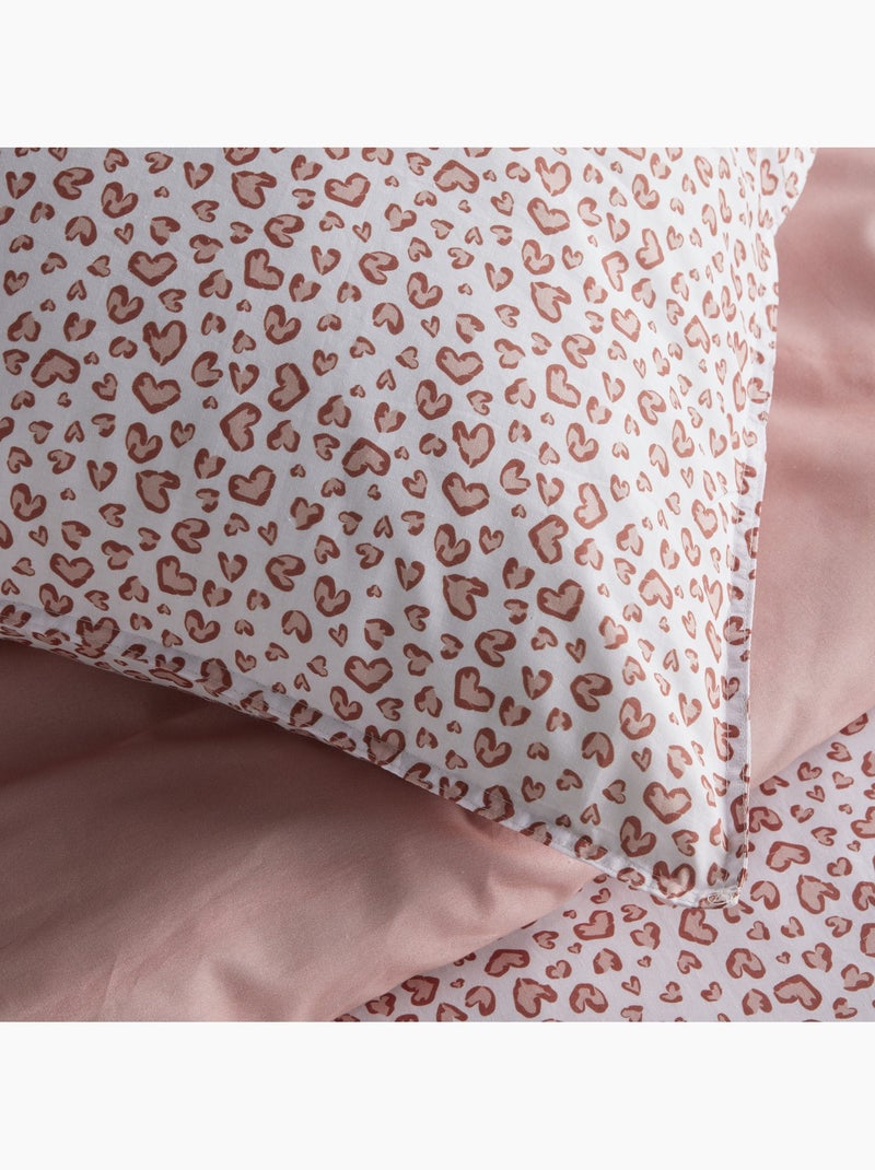 Parure de lit 1 personne HAPPY Rose - Kiabi