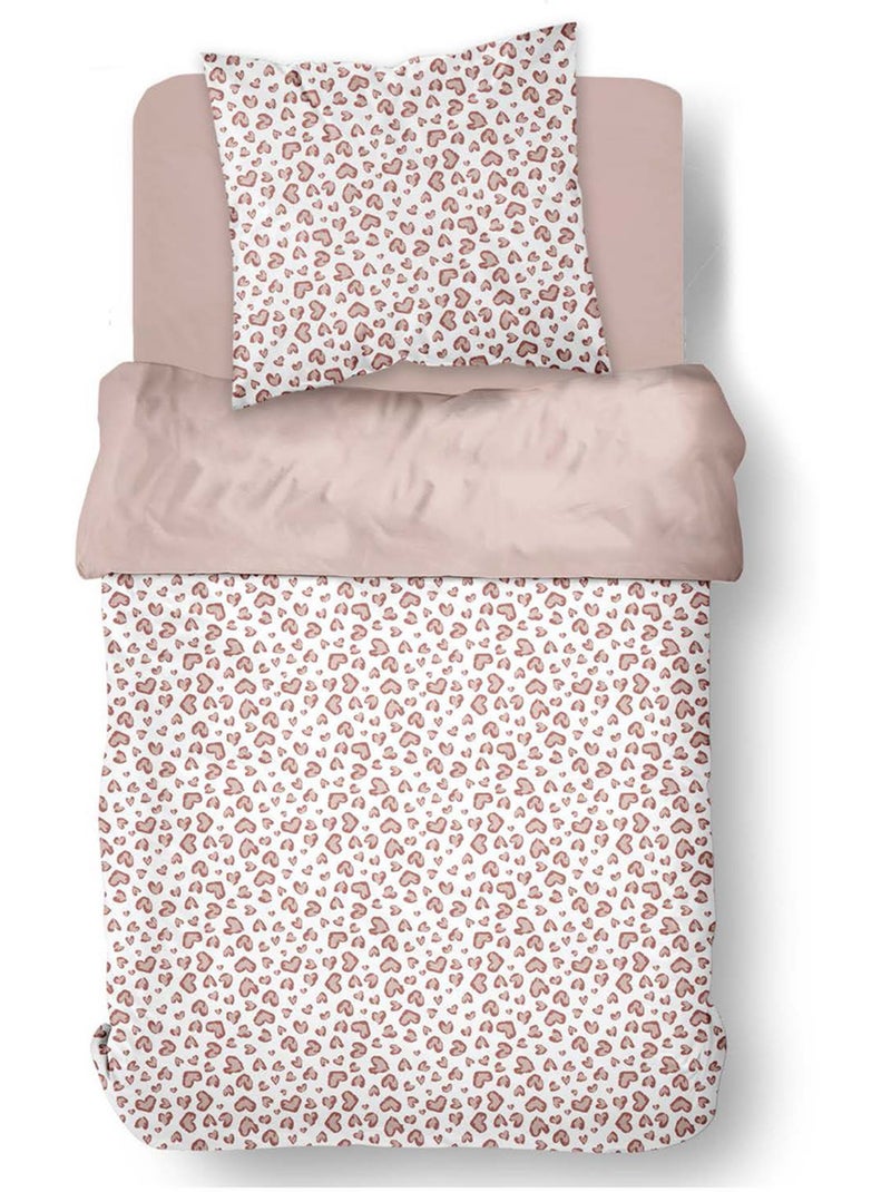 Parure de lit 1 personne HAPPY Rose - Kiabi