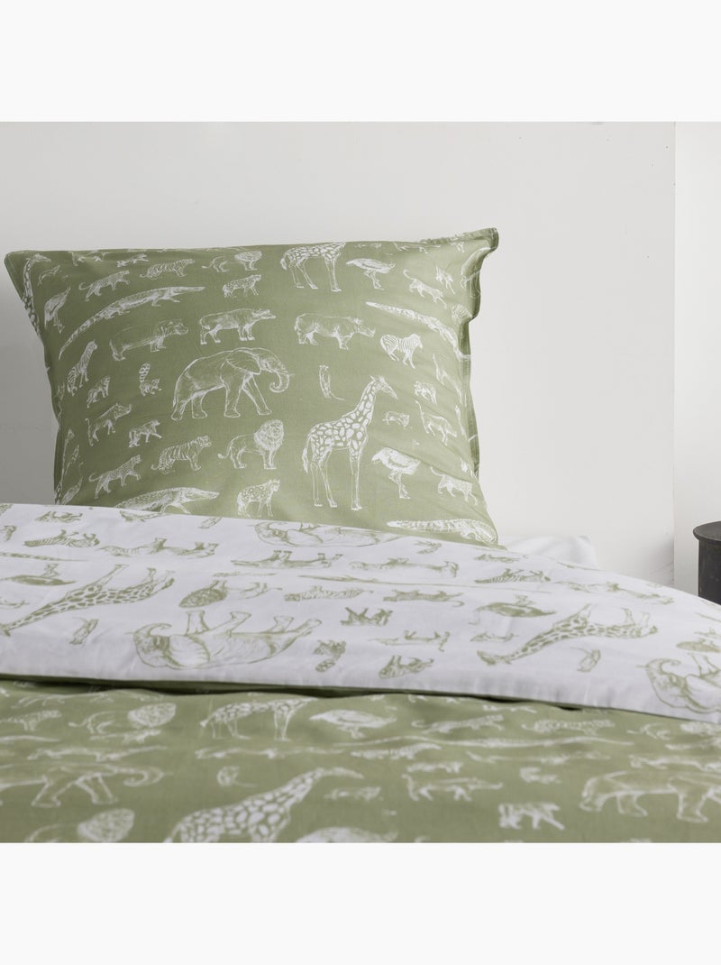 Parure de lit 1 personne HAPPY Vert - Kiabi