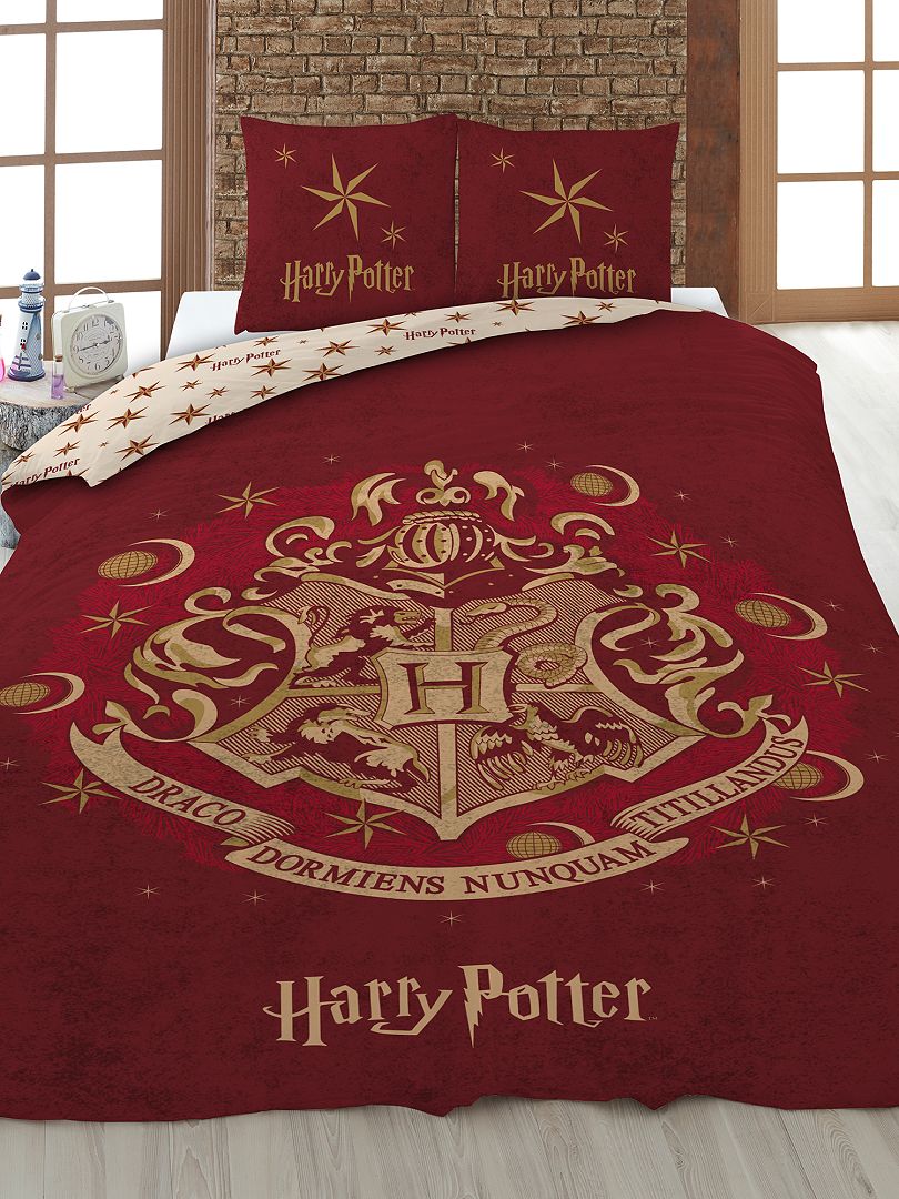 Parure de lit 1 personne 'Harry Potter' bordeaux - Kiabi
