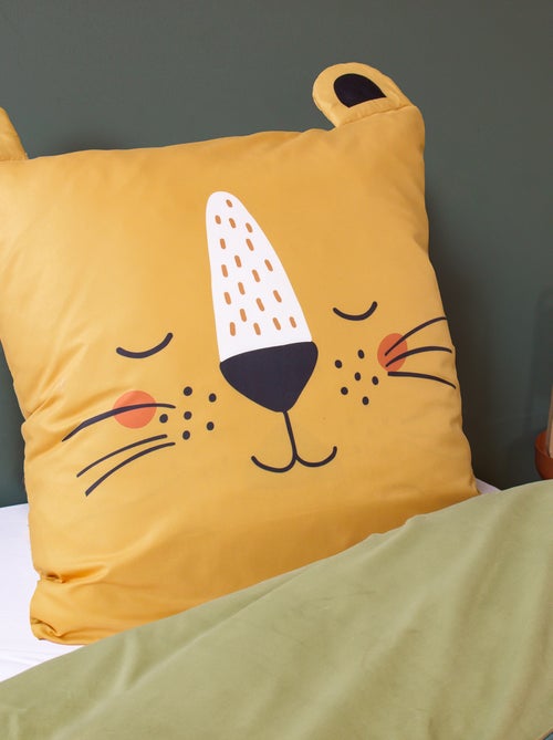 Parure de lit 1 personne imprimé 'lion' - Kiabi