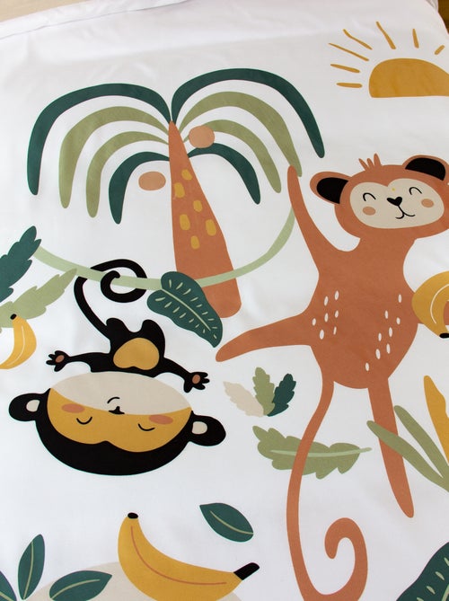 Parure de lit 1 personne imprimé 'singe' - Kiabi