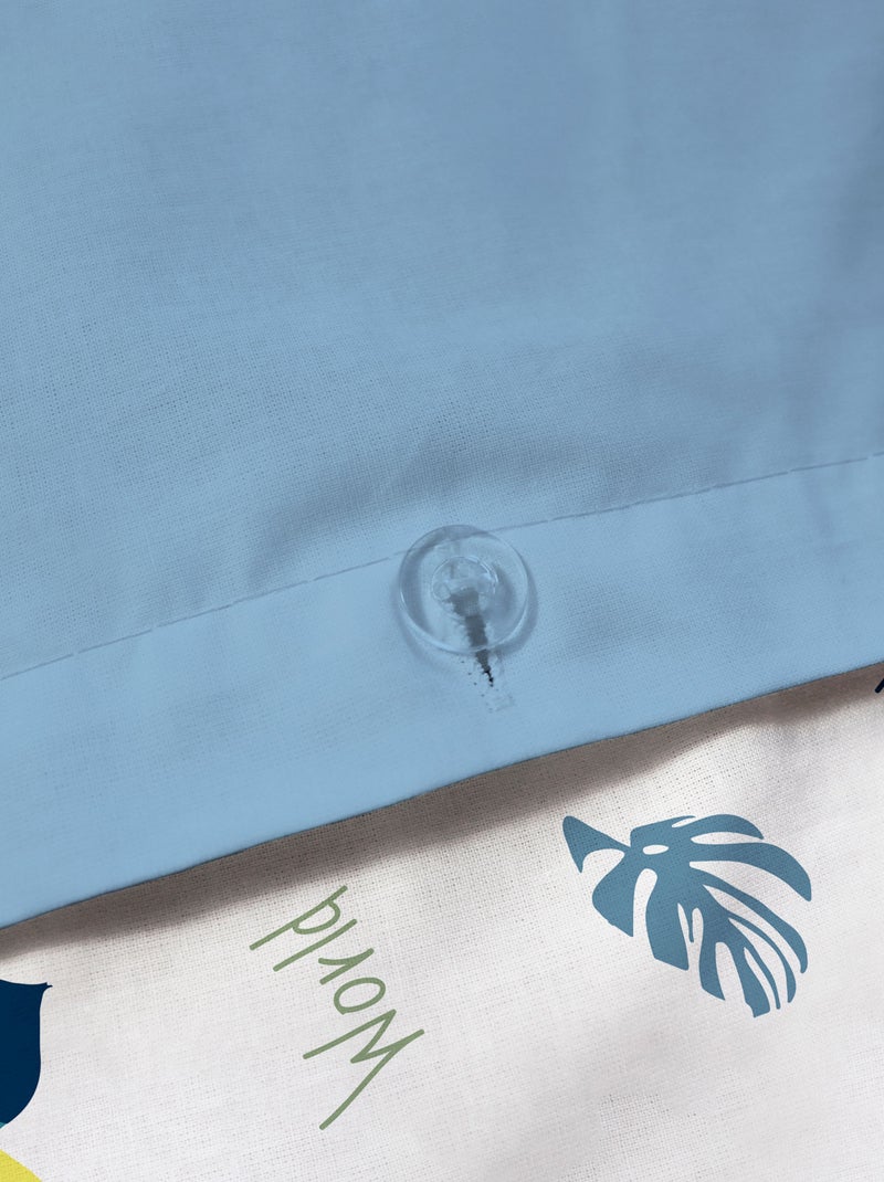 Parure de lit 1 personne réversible Bleu - Kiabi