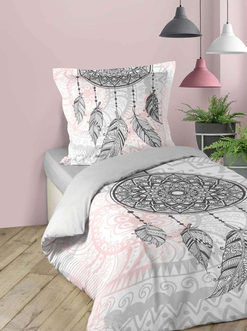 Parure de lit 1 place 100% coton PERRY - Kiabi