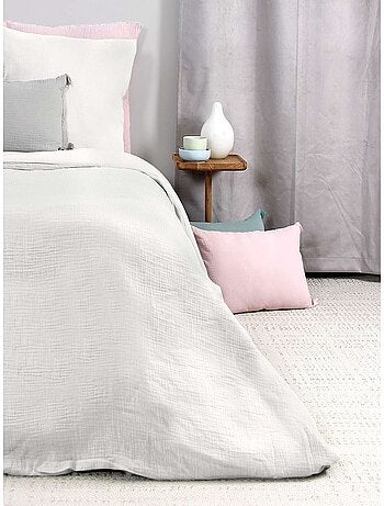 Parure de lit 1 place en double gaze de coton