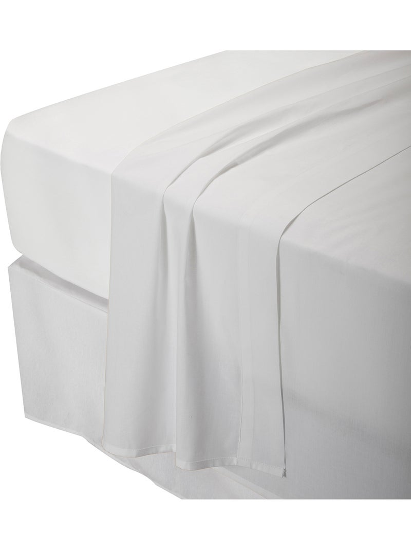Parure de lit 100% Coton 4 pièces Blanc Blanc - Kiabi