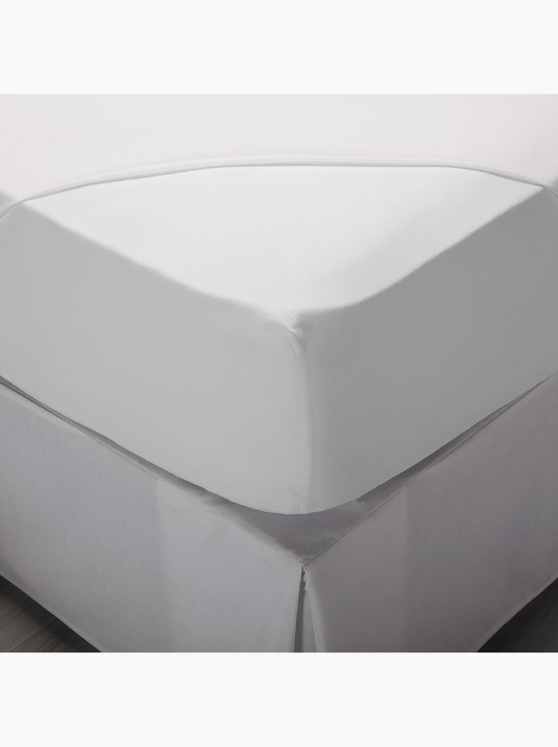 Parure de lit 100% Coton 4 pièces Blanc Blanc - Kiabi