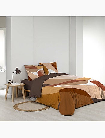 Parure de lit 100% coton 42 fils boogie + drap housse 140 x 190 cm